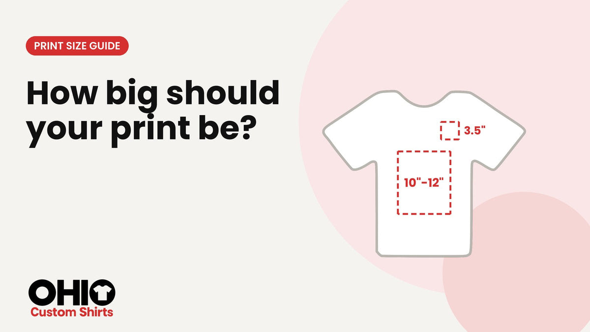 A white T-shirt with the left chest and full front print areas marked