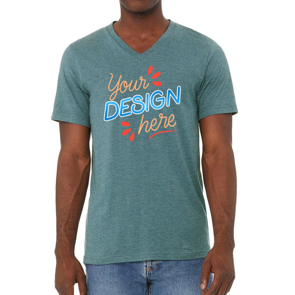 Bella + Canvas  Heather Adult V-Neck T-Shirt